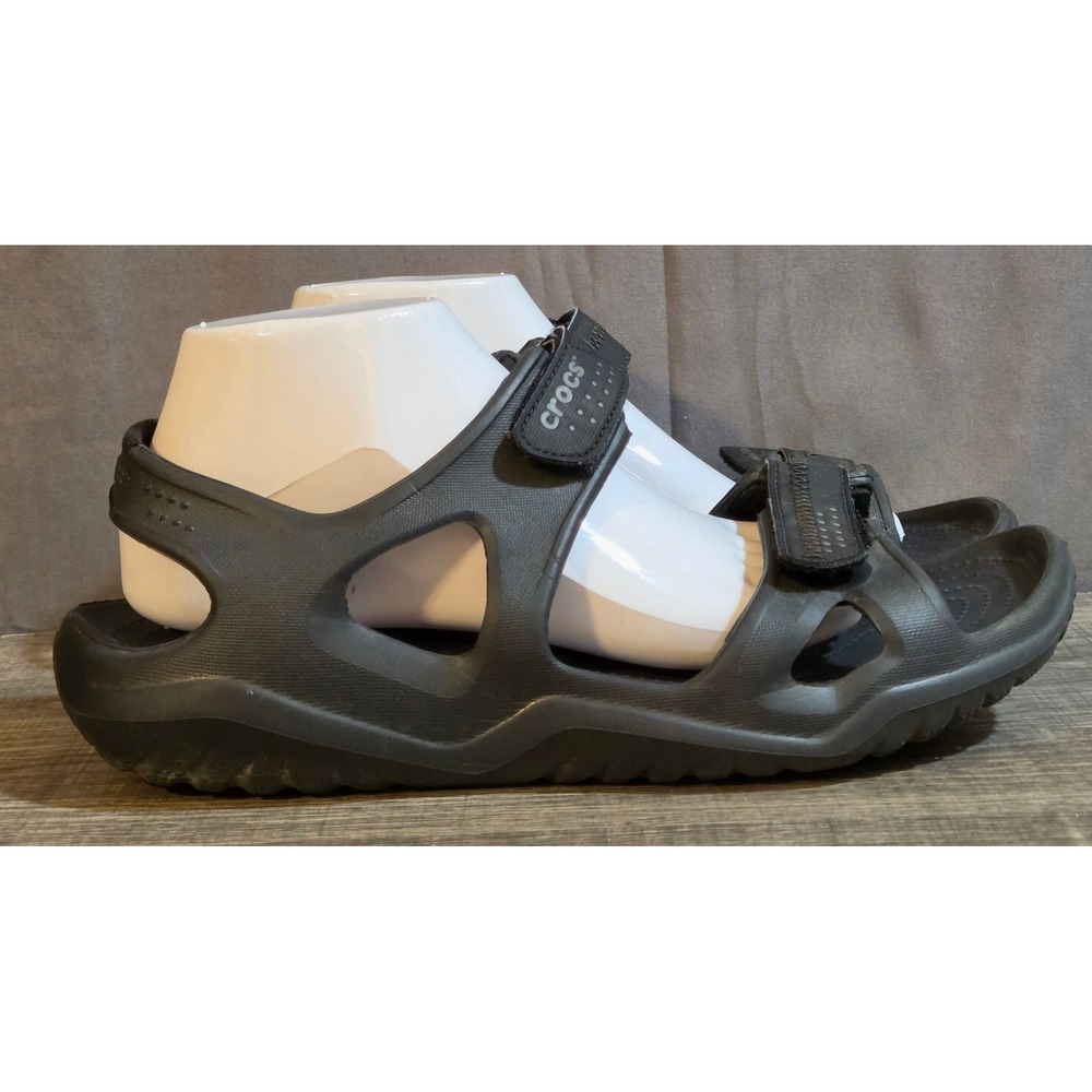 Crocs Swiftwater River Sandals Men's Size 10 Black